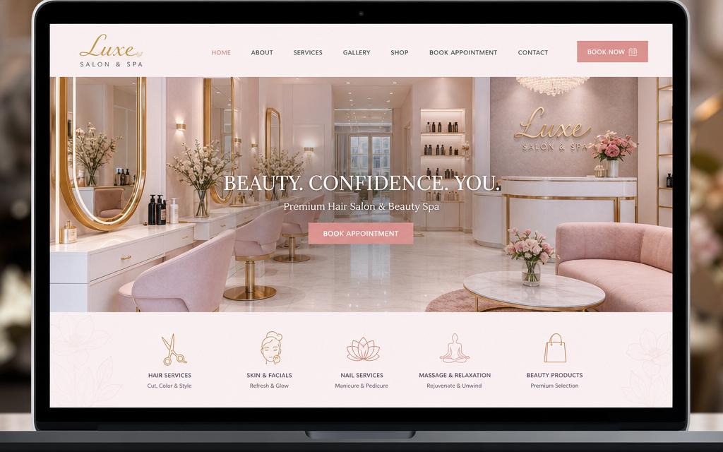 Hair & Beauty website example