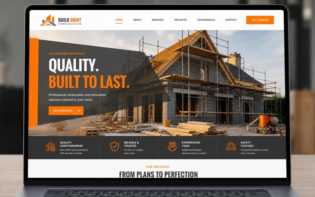 Builders & Trades website example