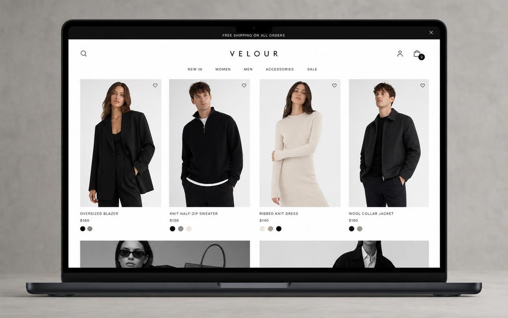 Clothing & E-commerce website example