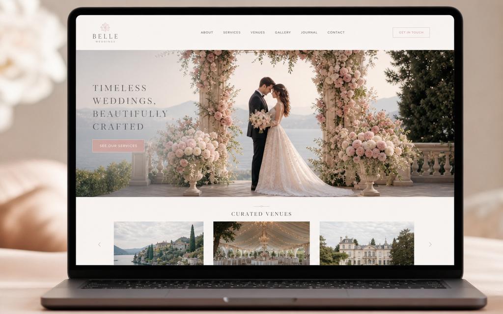 Wedding & Events website example